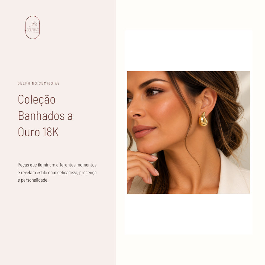 Capa do catálogo Banhados a Ouro 18K